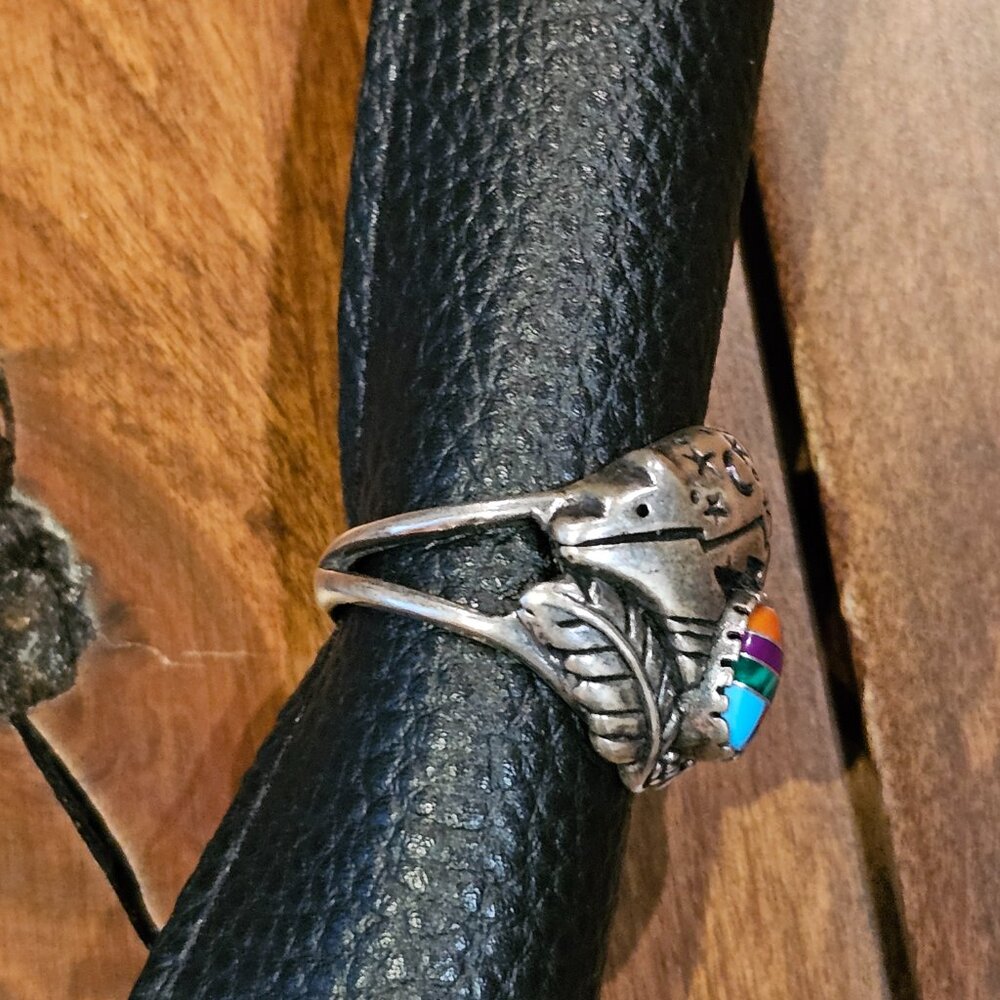 Vintage Shube Dakota West Sterling Bear Ring, size 7 - Picture 4 of 6